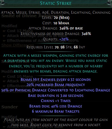 PoE Static Strike Build 3.25