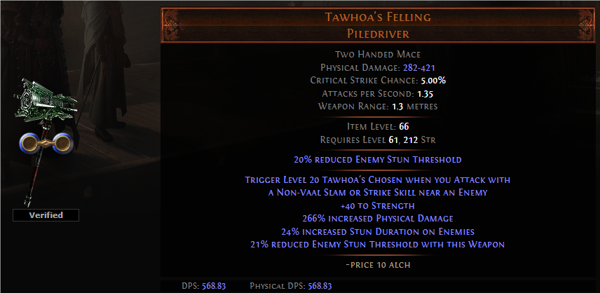 PoE Tawhoa's Felling