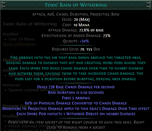 PoE Toxic Rain of Withering Build 3.25