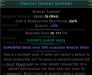 PoE Urgent Orders Support 3.25