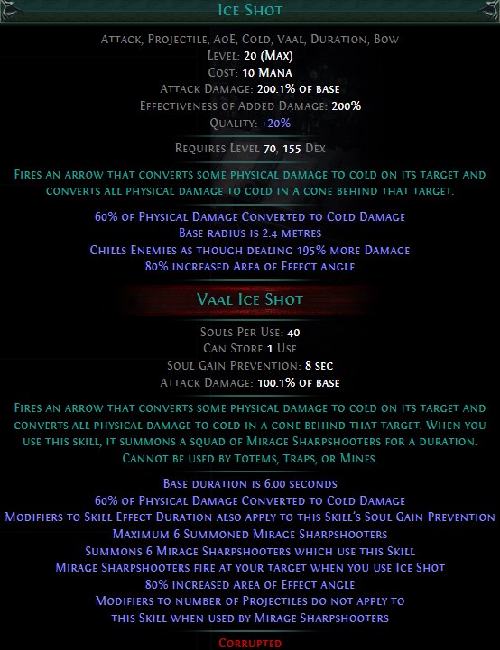 PoE Vaal Ice Shot Build 3.25