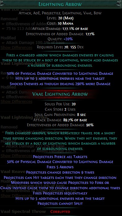 PoE Vaal Lightning Arrow Build 3.25