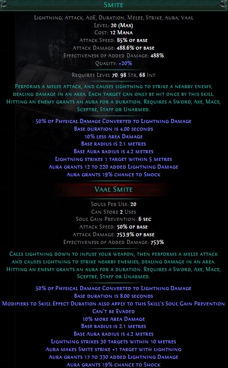 PoE Vaal Smite Build 3.25