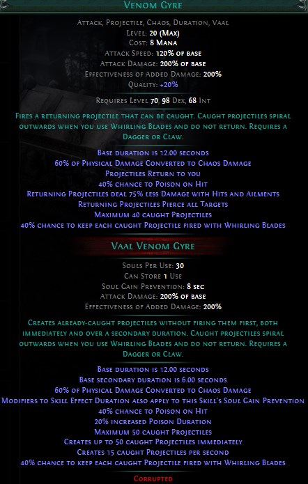 PoE Vaal Venom Gyre Build 3.25