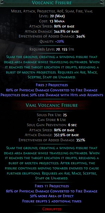 PoE Vaal Volcanic Fissure Build 3.25