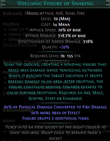 PoE Volcanic Fissure of Snaking Build 3.25