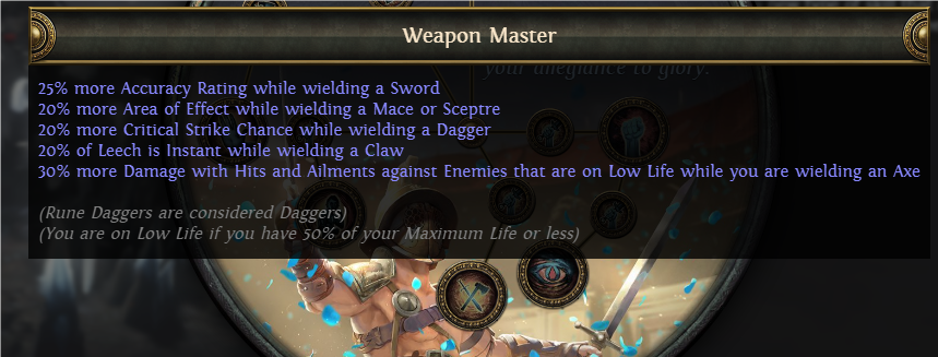 PoE Weapon Master Ascendancy